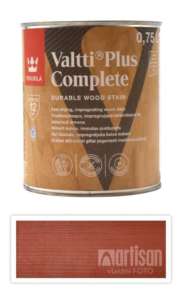TIKKURILA Valtti Plus Complete - matná tenkovrstvá lazura 0.75 l Mahagon