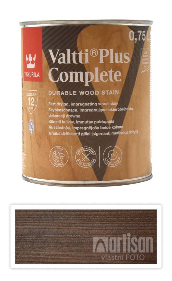TIKKURILA Valtti Plus Complete - matná tenkovrstvá lazura 0.75 l Ořech
