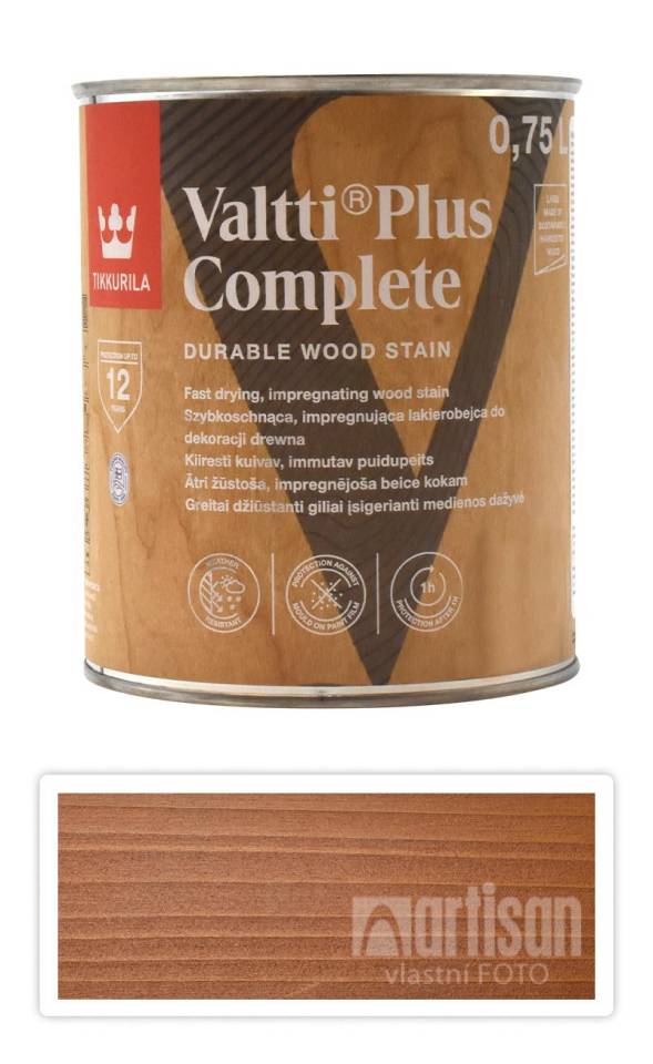 TIKKURILA Valtti Plus Complete - matná tenkovrstvá lazura 0.75 l Teak