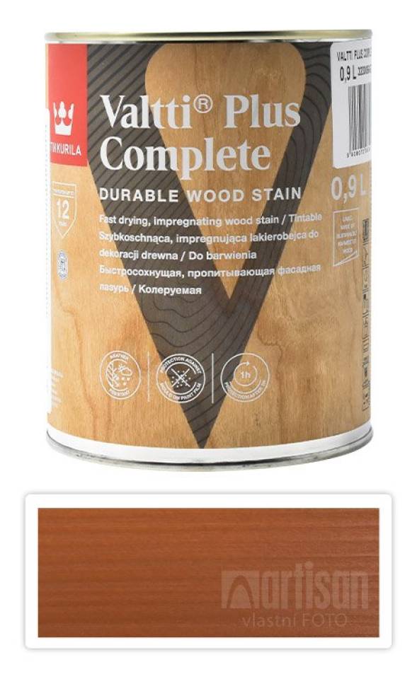 TIKKURILA Valtti Plus Complete - matná tenkovrstvá lazura 0.9 l Kantarelli 5054