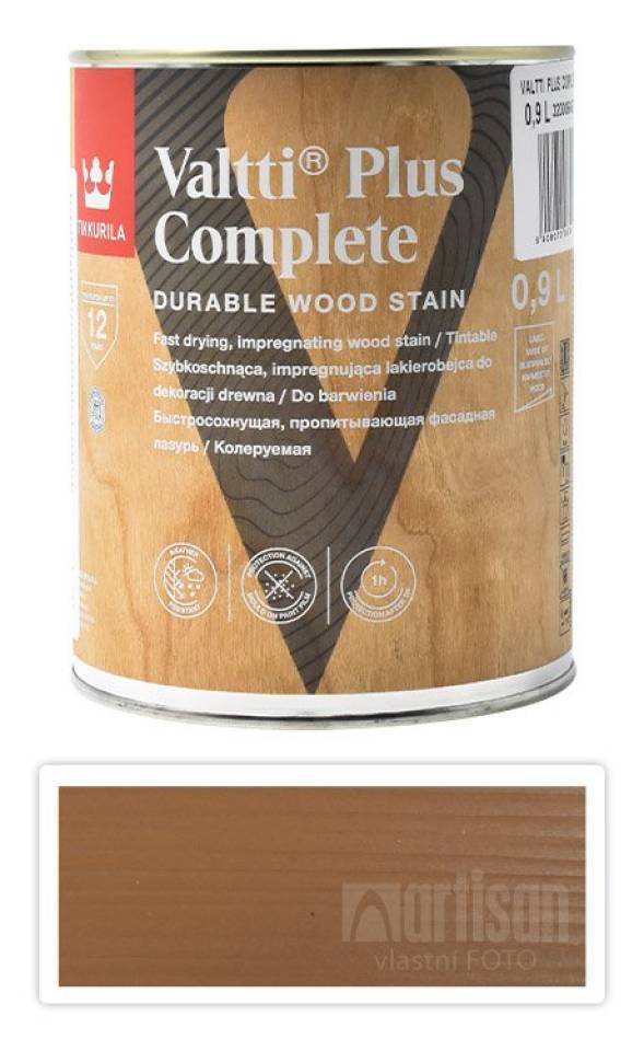 TIKKURILA Valtti Plus Complete - matná tenkovrstvá lazura 0.9 l Pihka 5051