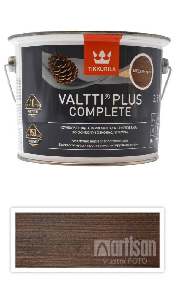 TIKKURILA Valtti Plus Complete - matná tenkovrstvá lazura 2.5 l Ořech