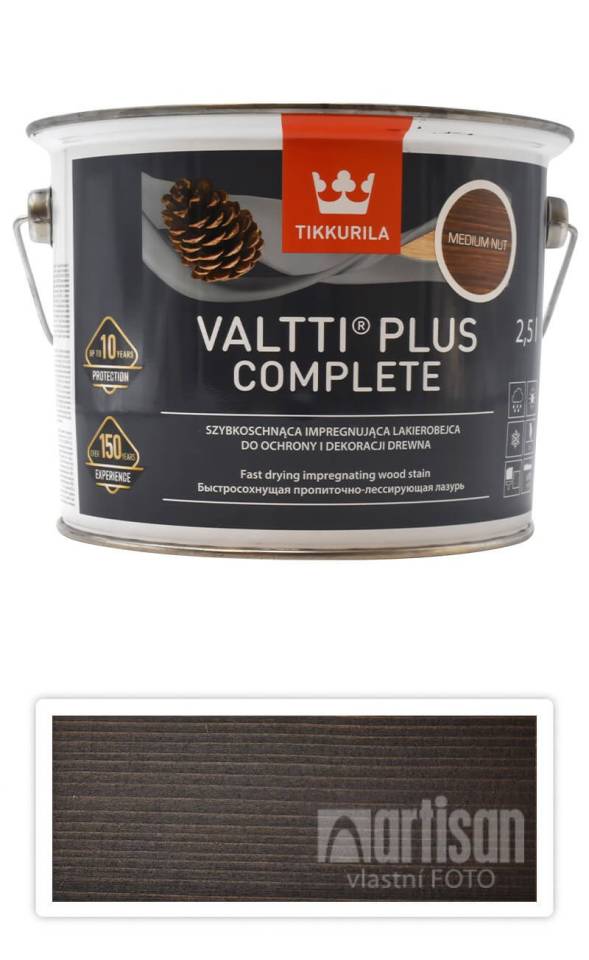 TIKKURILA Valtti Plus Complete - matná tenkovrstvá lazura 2.5 l Palisandr