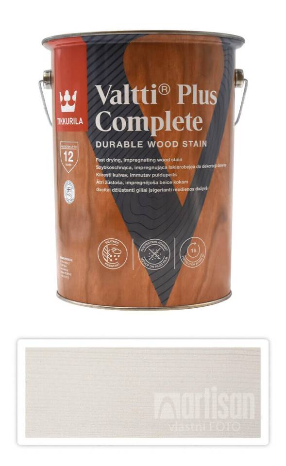 TIKKURILA Valtti Plus Complete - matná tenkovrstvá lazura 5 l Bílá