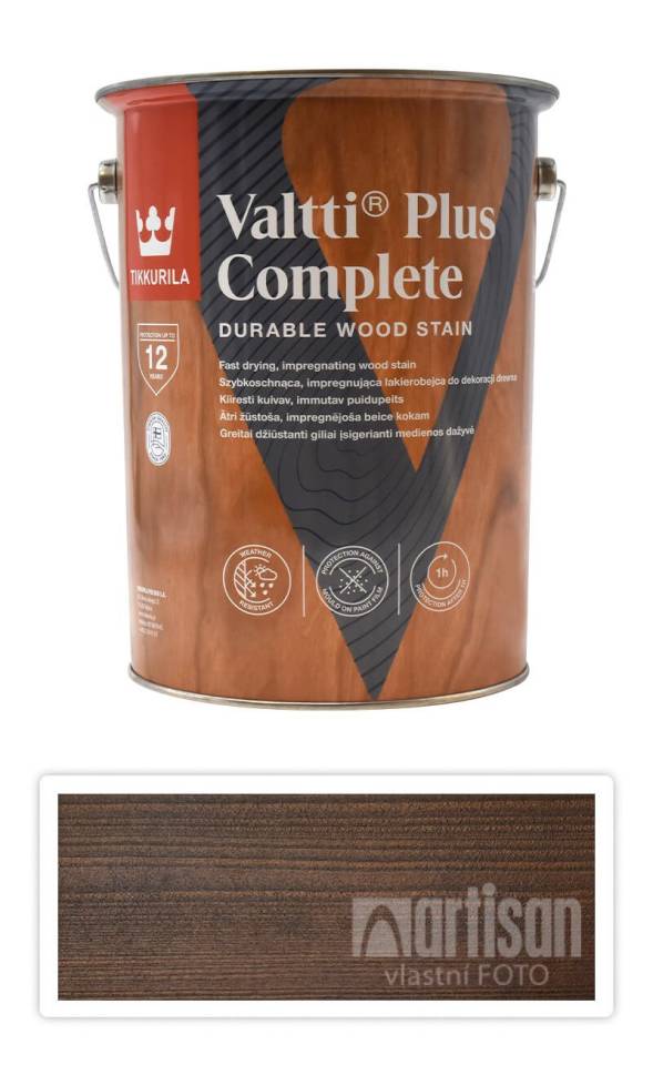 TIKKURILA Valtti Plus Complete - matná tenkovrstvá lazura 5 l Ořech