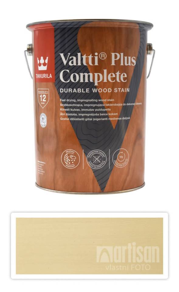 TIKKURILA Valtti Plus Complete - matná tenkovrstvá lazura 5 l Světlý dub