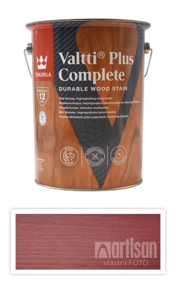 TIKKURILA Valtti Plus Complete - matná tenkovrstvá lazura 5 l Třešeň