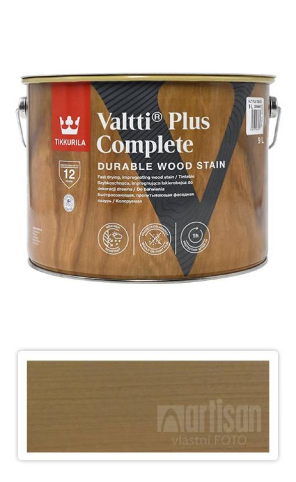 TIKKURILA Valtti Plus Complete - matná tenkovrstvá lazura 9 l Heinä 5064