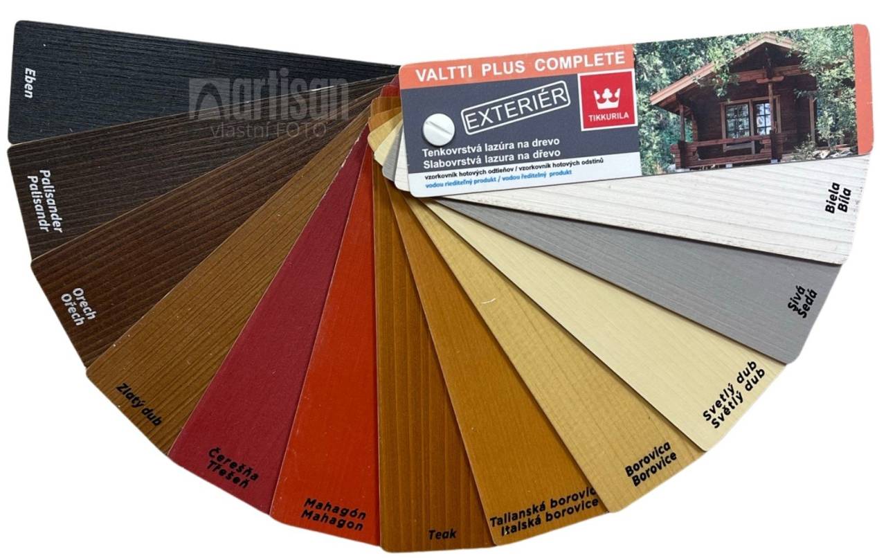 TIKKURILA Vzorník Valtti Plus Complete - hotové odstíny - vějíř