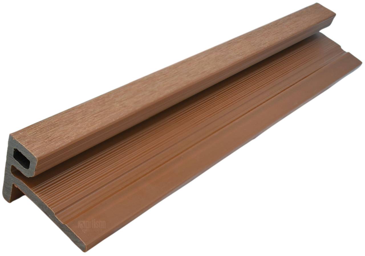 Ukončovací lišta pro WPC obkladové panely lamelové Dřevoplus Profi 54x75x2800 - Teak