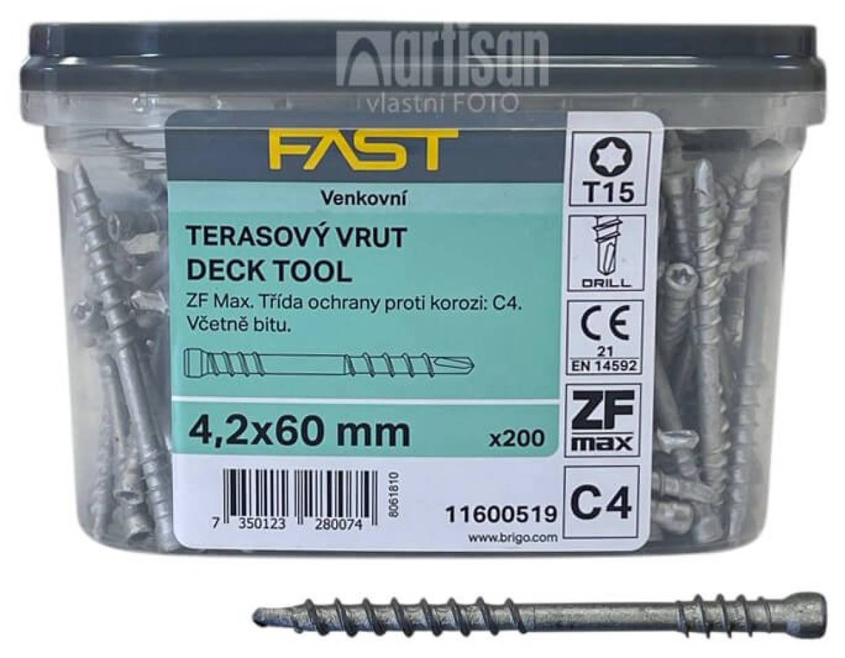 Vruty terasové FAST Decking Screw 4