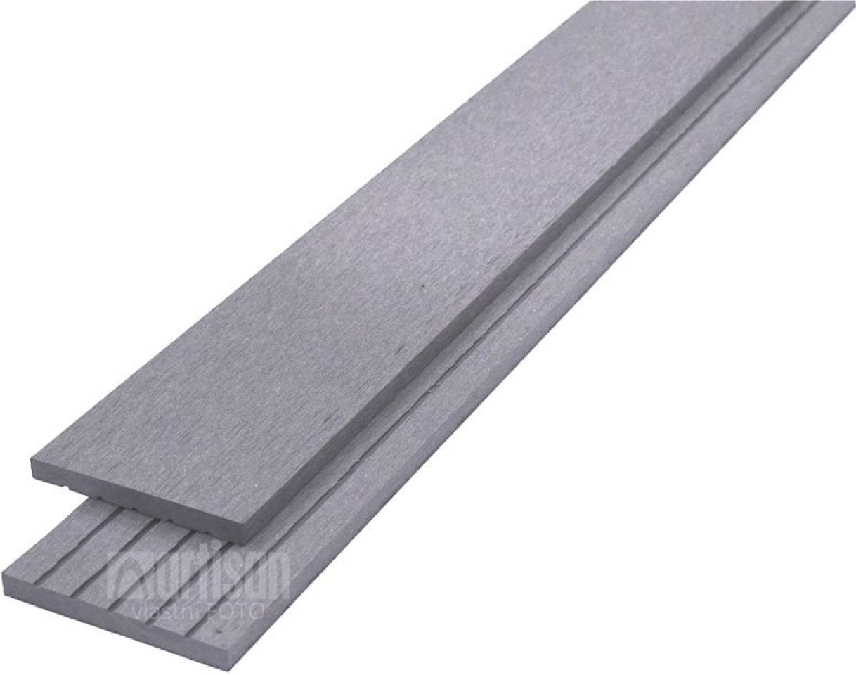 WPC Zakončovací lišta plochá LamboDeck 8x73x2900 - Stone Grey