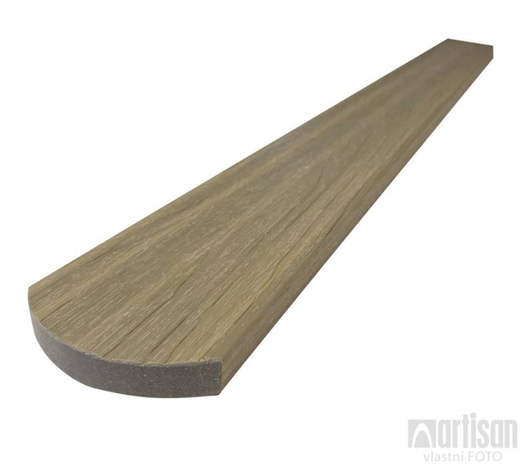 WPC dřevoplastové plotovky Dřevoplus Profi půlkulaté 15x80x1200 - Oak