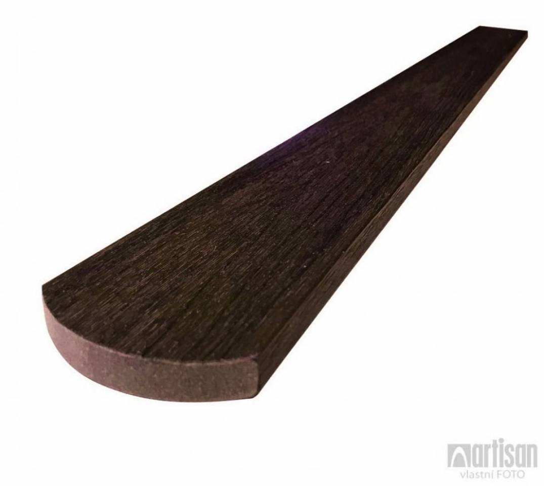 WPC dřevoplastové plotovky Dřevoplus Profi půlkulaté 15x80x900 - Walnut (ořech)