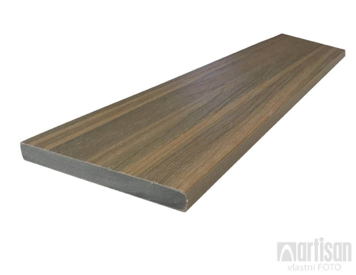 WPC dřevoplastové plotovky Dřevoplus Profi rovné 15x138x1800 - Teak