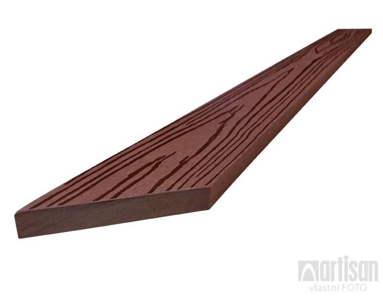 WPC dřevoplastové plotovky Dřevoplus Standard zkosené 15x70x1300 - Bangkirai