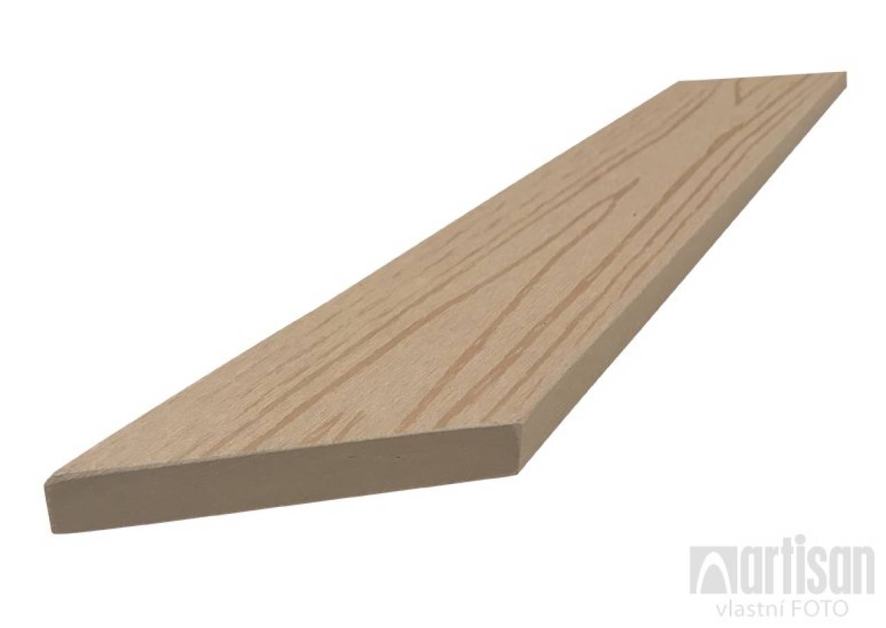 WPC dřevoplastové plotovky Dřevoplus Standard zkosené 15x70x1300 - Dub