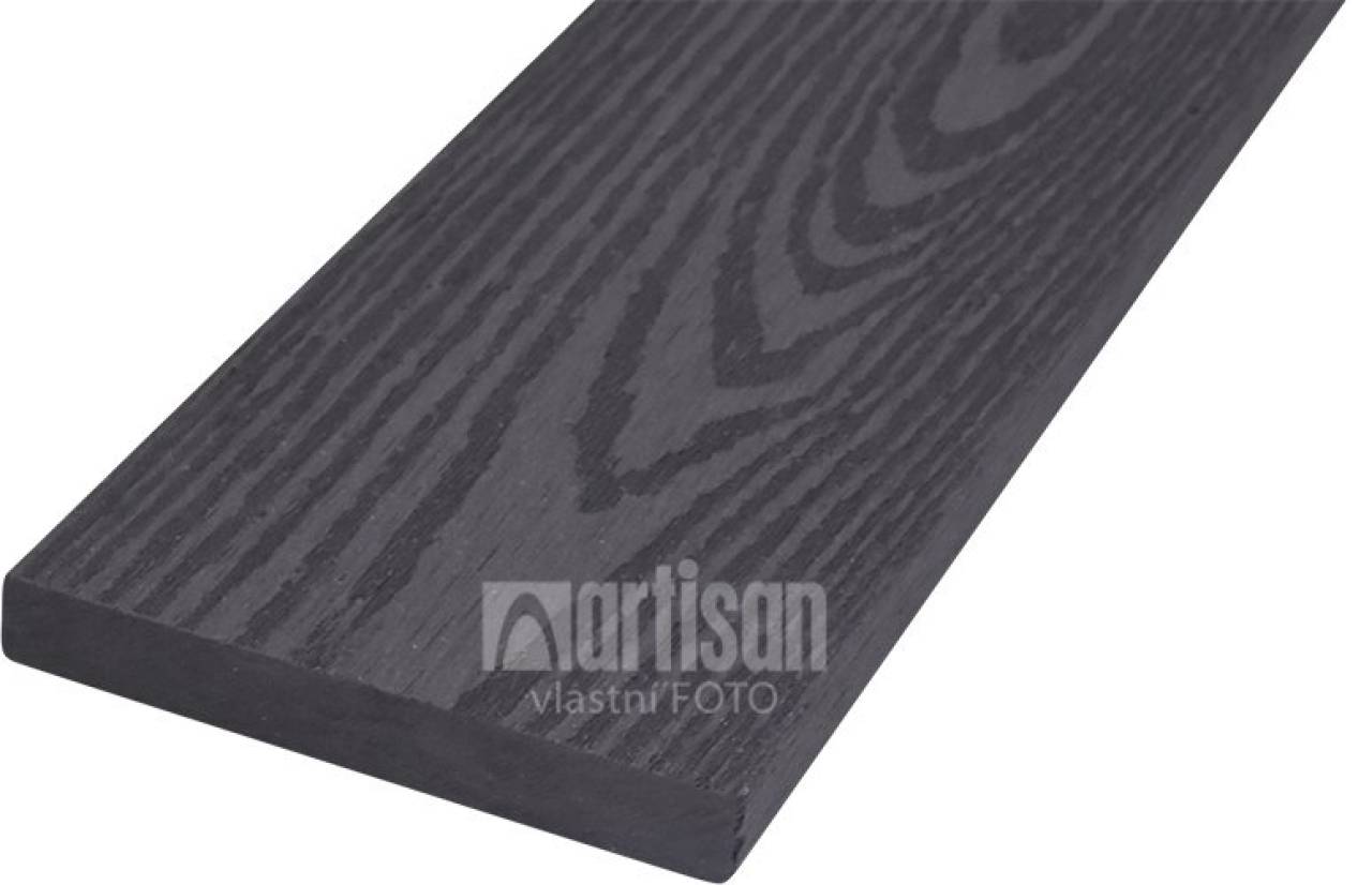 WPC dřevoplastové plotovky rovné LamboDeck 13x90x900 - Dark Grey