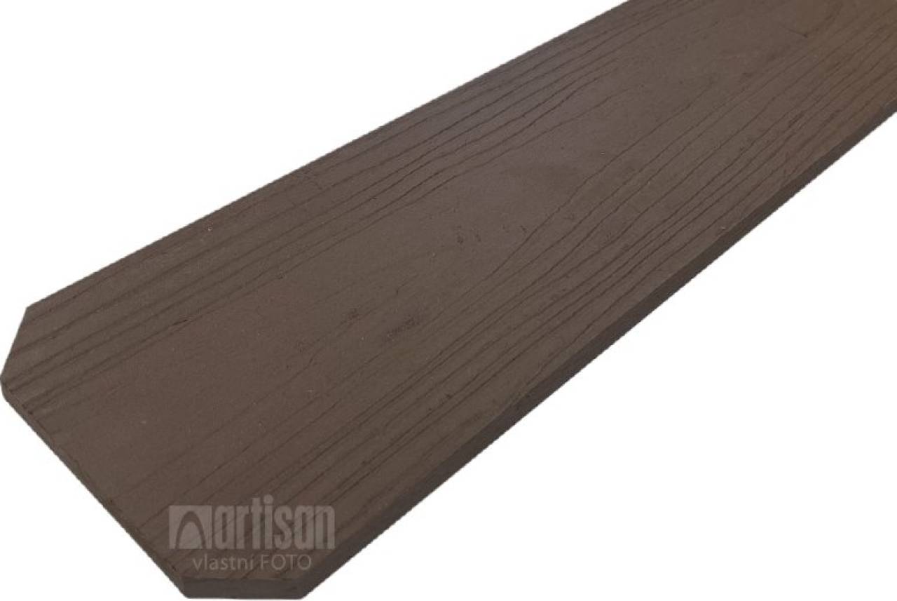 WPC dřevoplastové plotovky tříhranné LamboDeck 12x150x1200 - Chocolate