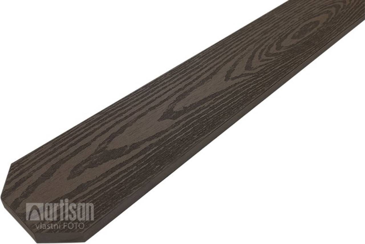 WPC dřevoplastové plotovky tříhranné LamboDeck 13x90x1000 - Chocolate