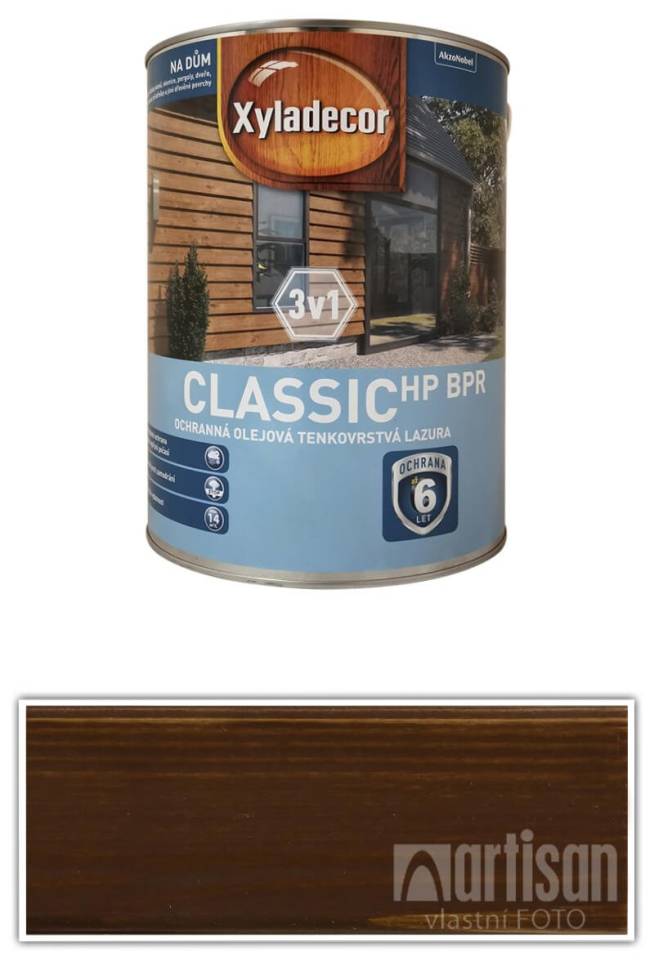 XYLADECOR Classic HP BPR 3v1 - ochranná olejová tenkovrstvá lazura na dřevo 5 l Ořech