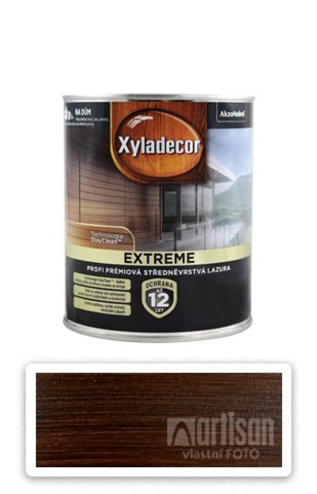 XYLADECOR Extreme - prémiová olejová lazura na dřevo 0.75 l Palisandr