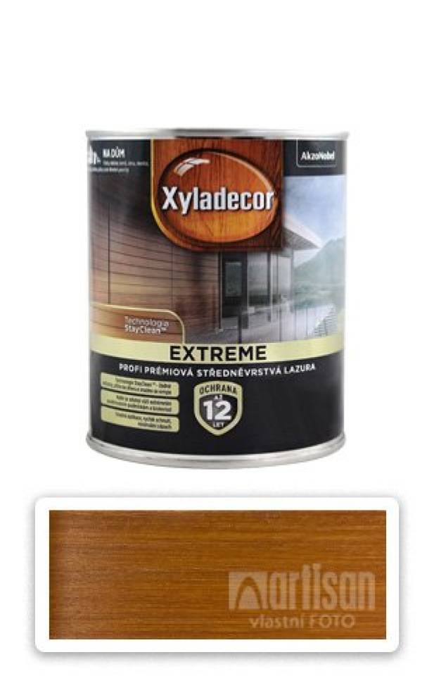 XYLADECOR Extreme - prémiová olejová lazura na dřevo 0.75 l Teak
