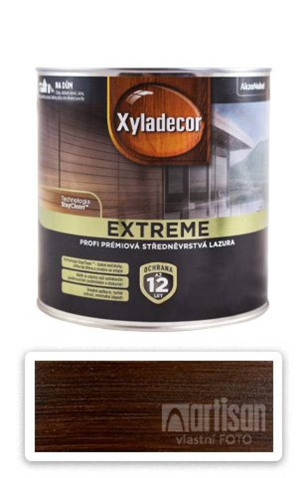 XYLADECOR Extreme - prémiová olejová lazura na dřevo 2.5 l Palisandr