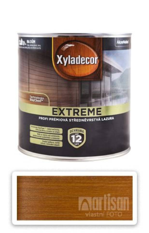XYLADECOR Extreme - prémiová olejová lazura na dřevo 2.5 l Teak