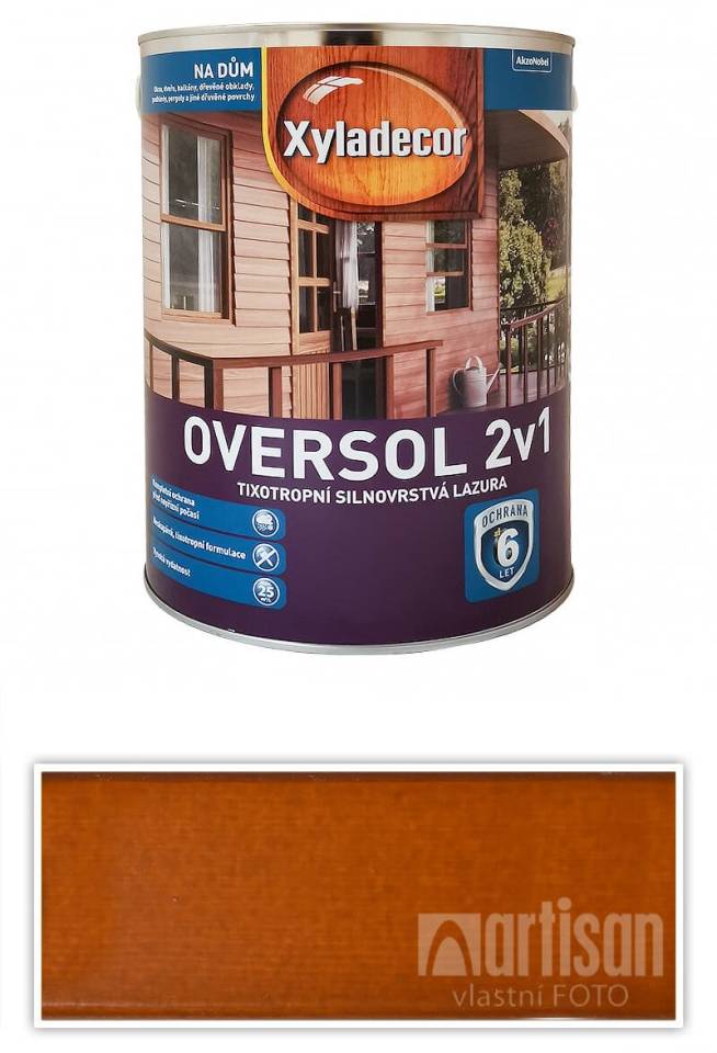 XYLADECOR Oversol 2v1 - tixotropní silnovrstvá lazura na dřevo 5 l Meranti