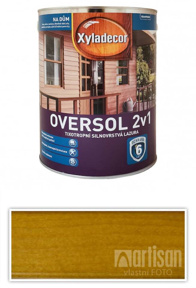 XYLADECOR Oversol 2v1 - tixotropní silnovrstvá lazura na dřevo 5 l Vlašský ořech