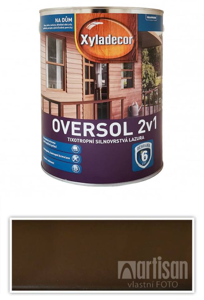 XYLADECOR Oversol 2v1 - tixotropní silnovrstvá lazura na dřevo 5 l Wenge