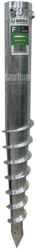 Zemní vrut NUT-3 M8 BAYOS 66x600mm