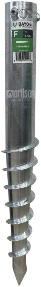 Zemní vrut NUT-3 M8 BAYOS 66x750mm